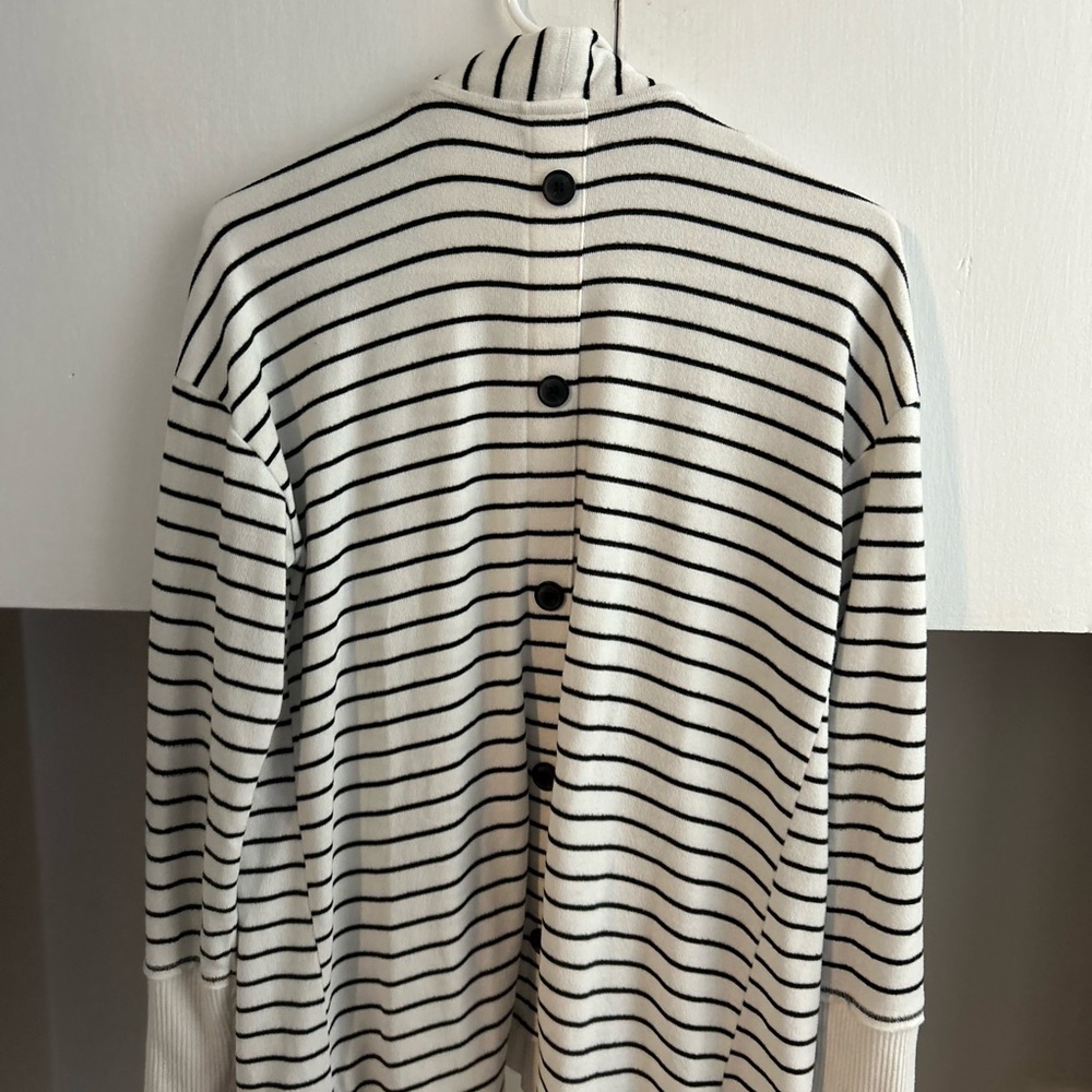 Striped Button-Back Sweater